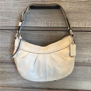 COACH Pleated Pebbled Leather HOBO Shoulder Bag